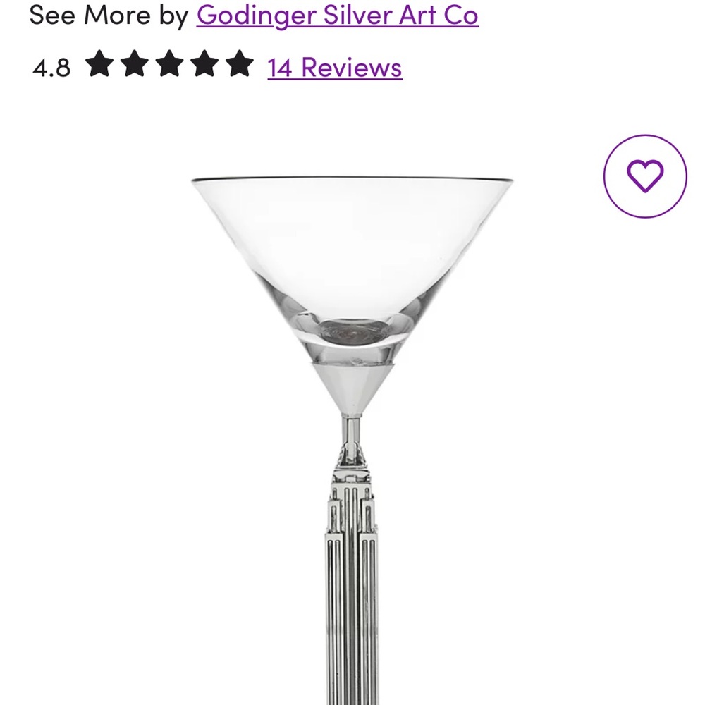 Clear Martini Glass